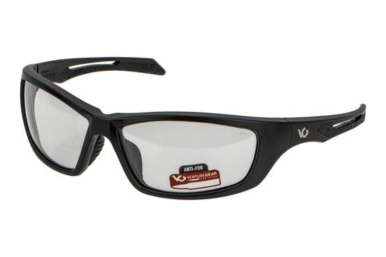 Pyramex Venture Gear Tactical Howitzer ballistic eye protection with black frame and 100% UV blocking clear lenses